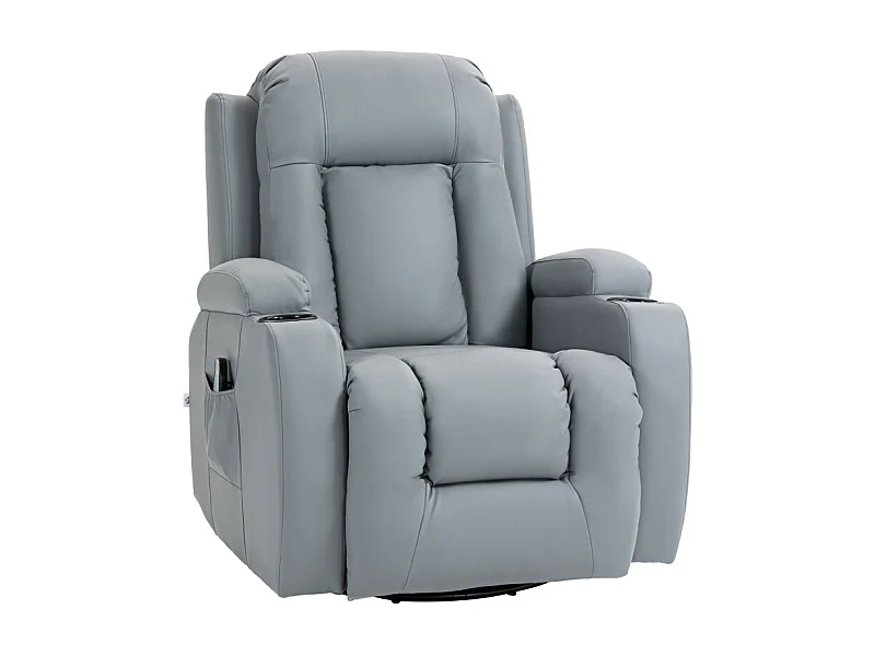 Fauteuil massant chauffant GORAN gris