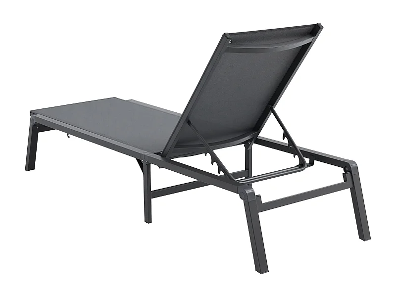 Sonnenliege, SucceBuy Outdoor Lounge Chair Set (2 Stück), Dunkelgrau - Verstellbar und Zusammenklappbar