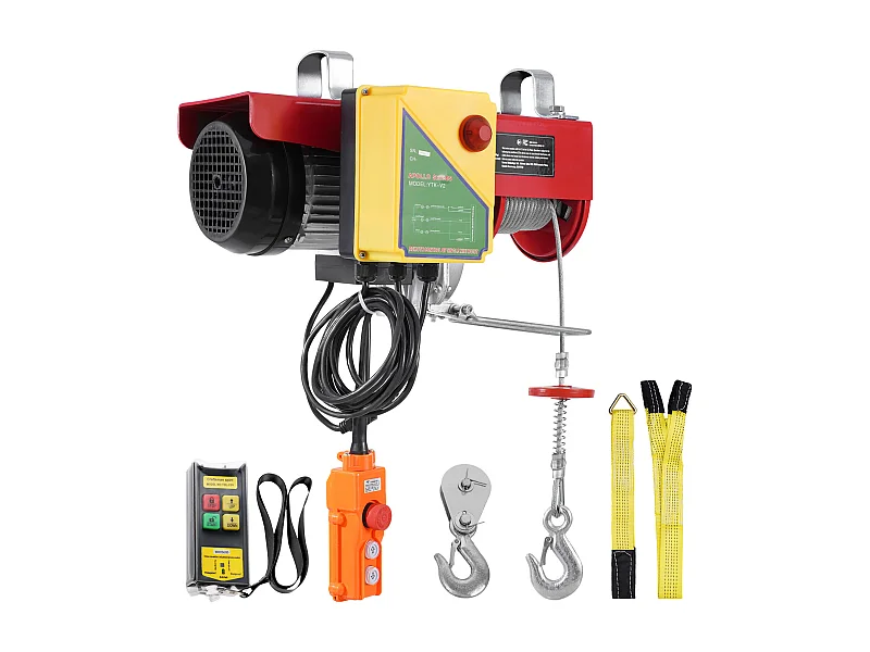 Argano Elettrico SucceBuy, Con capacità di Sollevamento di 2200 Libbre, Dotato di Telecomando Wireless da 9997cm e Telecomando Cablato da 427cm