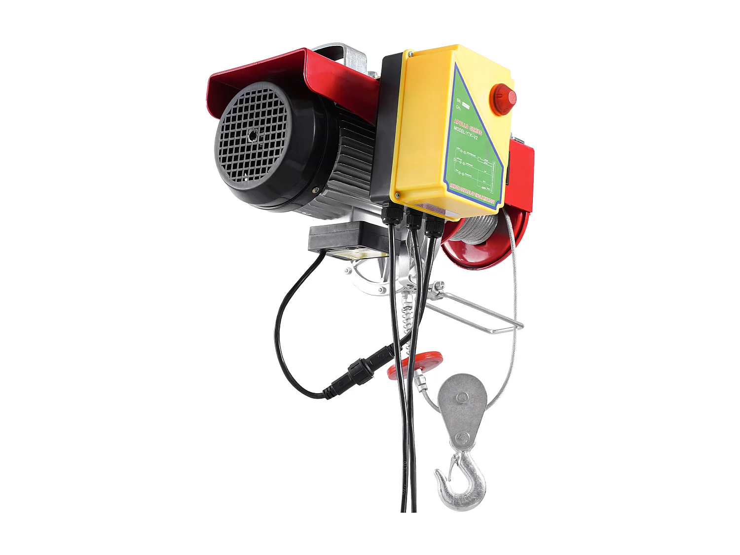 Argano Elettrico SucceBuy, Con capacità di Sollevamento di 2200 Libbre, Dotato di Telecomando Wireless da 9997cm e Telecomando Cablato da 427cm