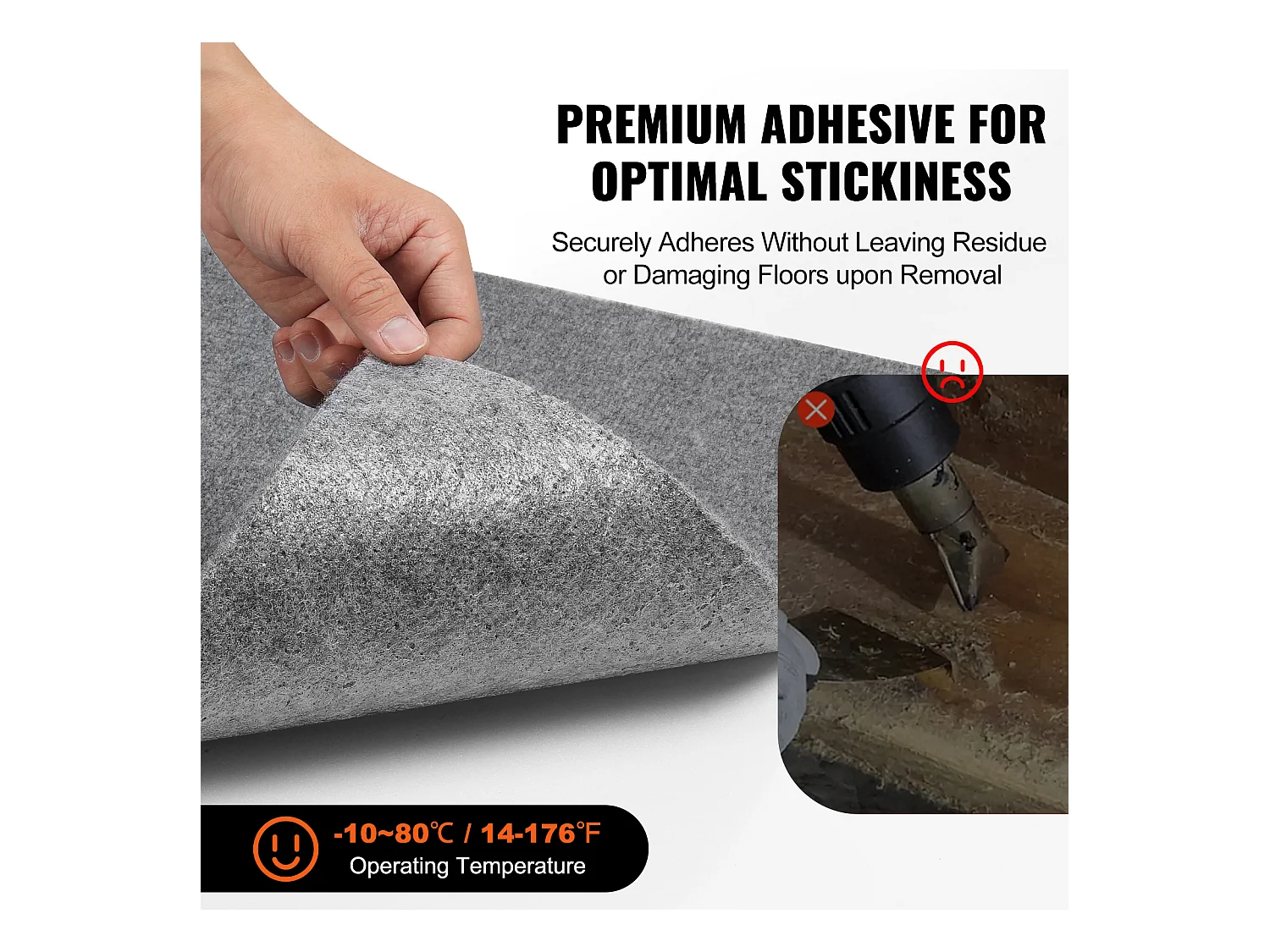 Tapis SucceBuy Dalles de Moquette Réutilisables 60.96CMx60.96CM - Gris Clair, Faciles à Installer Soi-Même pour Chambre à Coucher