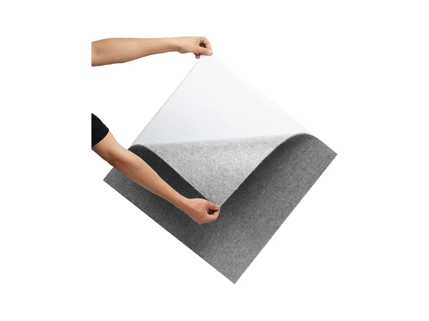 Tapis SucceBuy Dalles de Moquette Réutilisables 60.96CMx60.96CM - Gris Clair, Faciles à Installer Soi-Même pour Chambre à Coucher