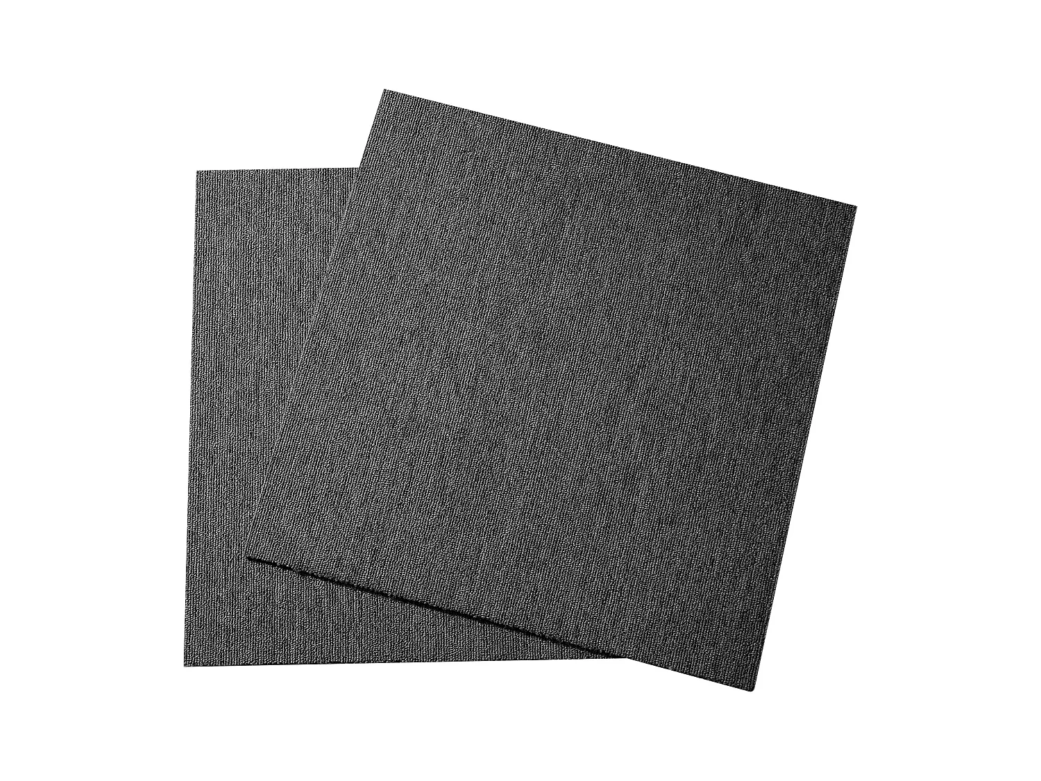 Tapis SucceBuy Dalles de Moquette Réutilisables 20 Pièces 50.8CMx50.8CM Carrés avec Rembourrage Attaché DIY - Gris Foncé