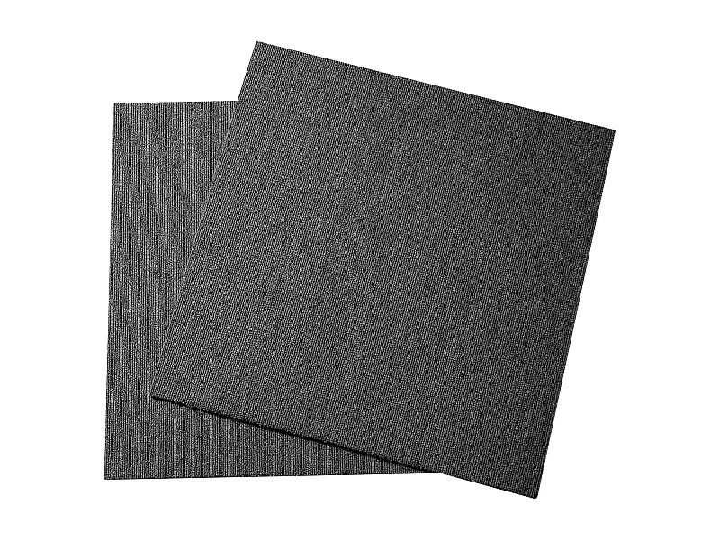 Tapis SucceBuy Dalles de Moquette Réutilisables 20 Pièces 50.8CMx50.8CM Carrés avec Rembourrage Attaché DIY - Gris Foncé