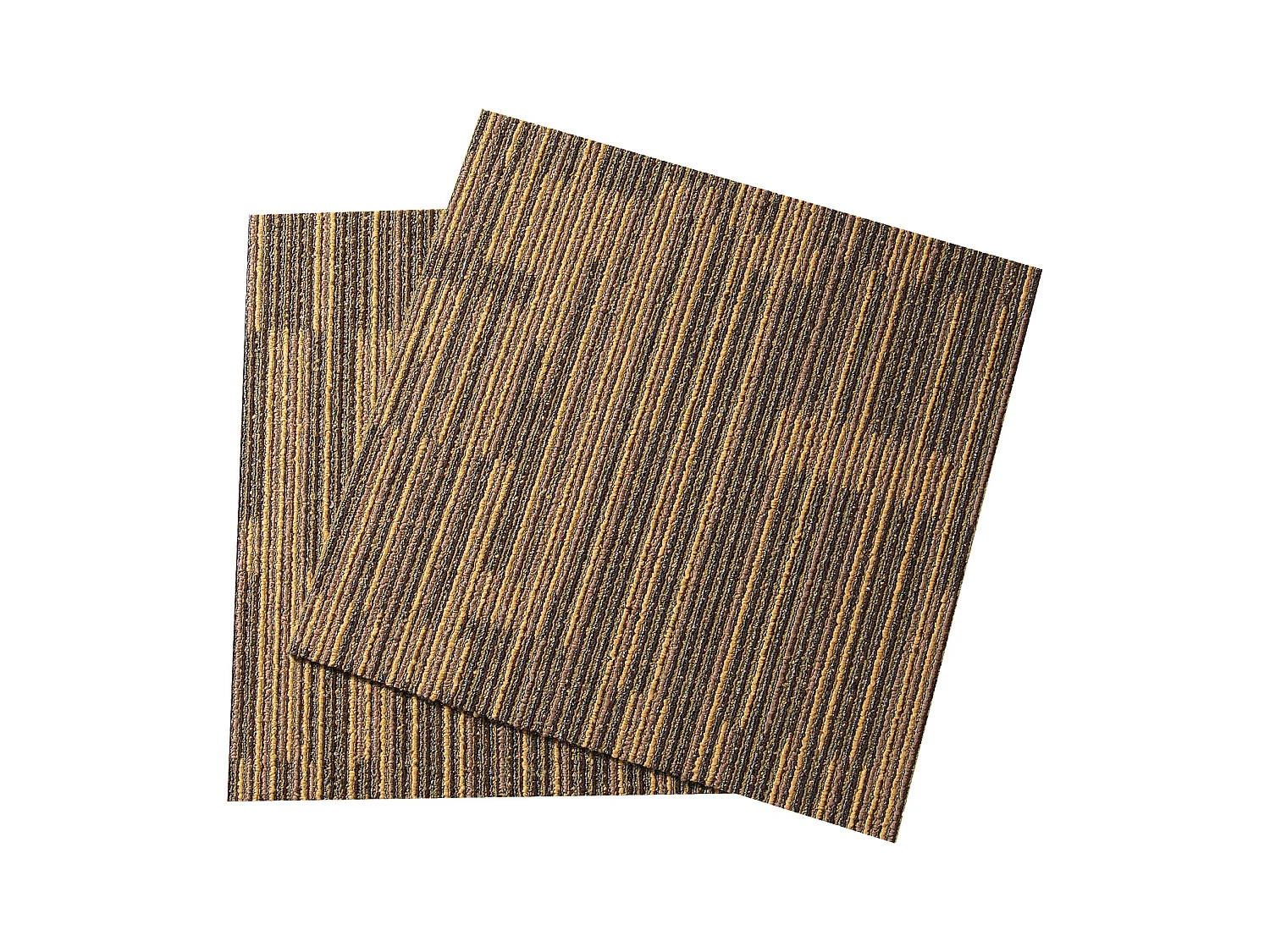 Tapis SucceBuy Dalles de Moquette Réutilisables 12 pièces 50.8CMx50.8CM Carrés avec Rembourrage Attaché DIY - Marron Mélangé