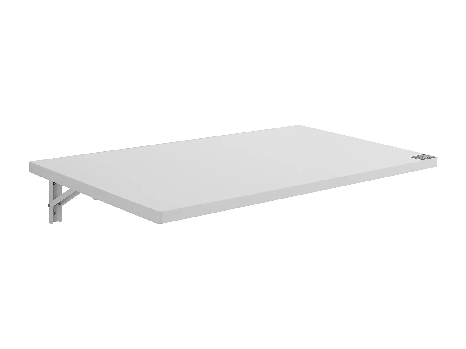 Wandgemonteerde Opvouwbare Tafel SucceBuy 90cm x 50cm, Laptopbureau, Thuiskantoor, wit