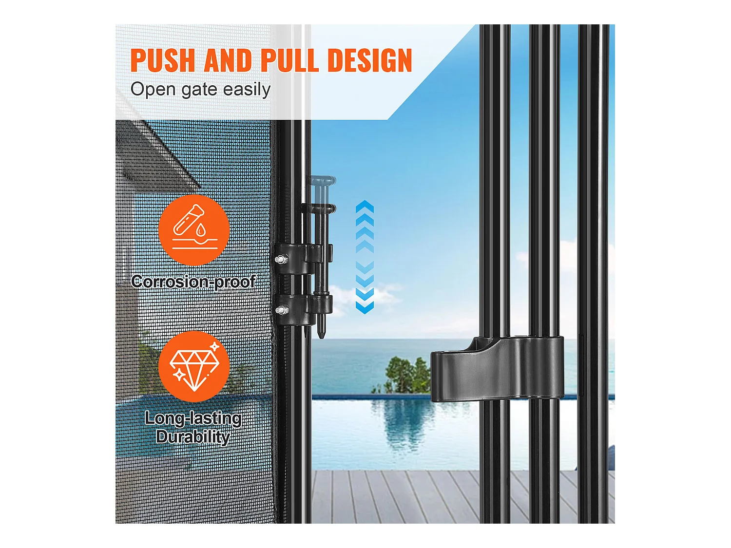 Barreira de piscina amovível SucceBuy 122 x 76,2 cm para segurança infantil