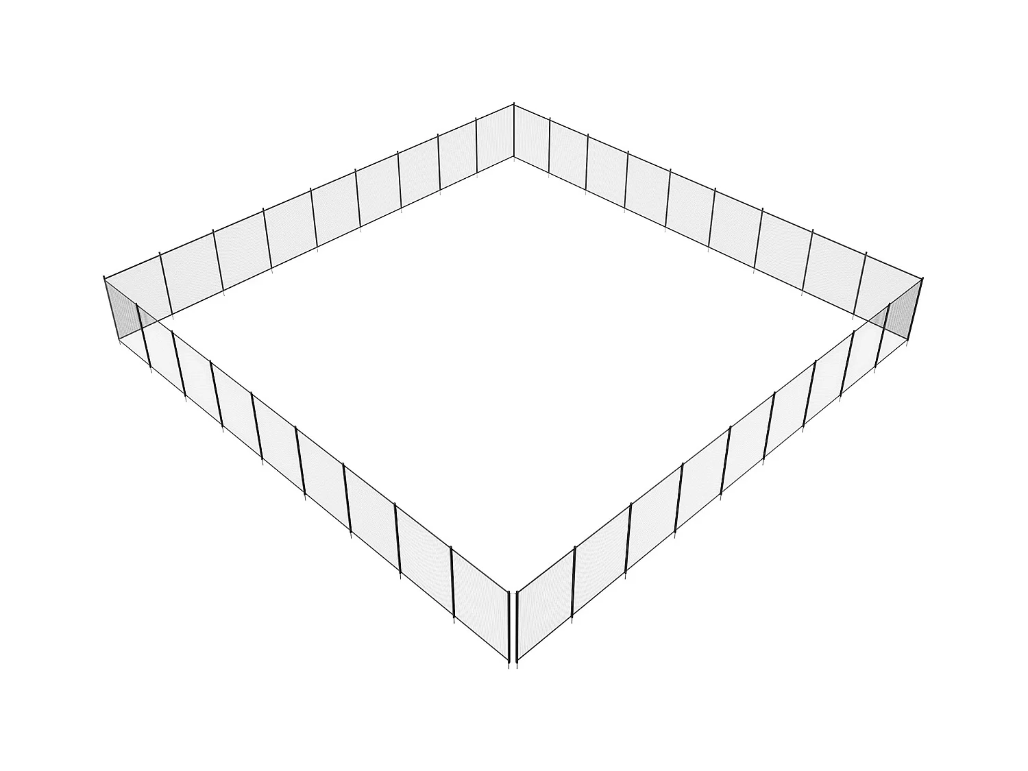 Barrière de Piscine SucceBuy Clôture de Piscine Amovible 122 x 3291.8cm pour Piscines Creusées, Extérieur