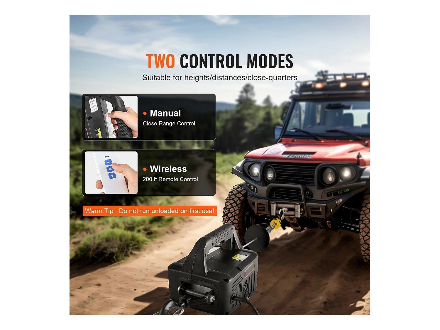 Treuil Électrique, SucceBuy Treuil Électrique Portatif 2 en 1, 1 100 lb avec Télécommande Sans Fil