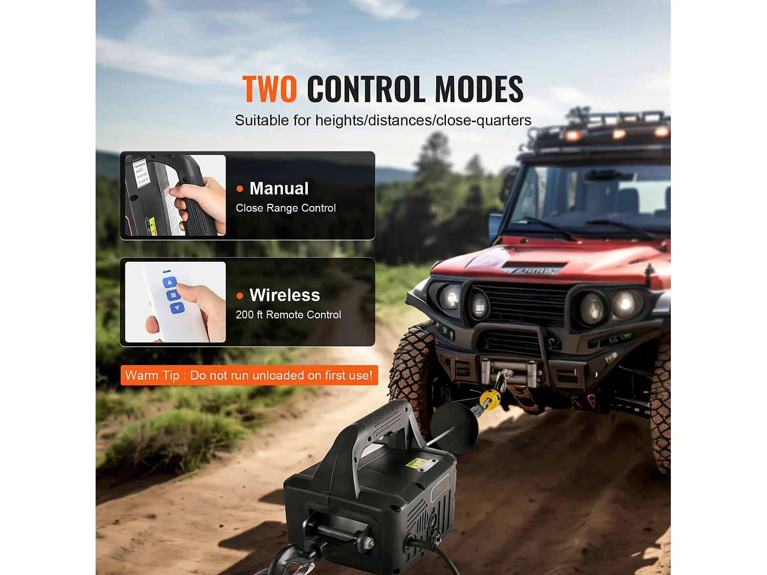 Treuil Électrique, SucceBuy Treuil Électrique Portatif 2 en 1, 1 100 lb avec Télécommande Sans Fil