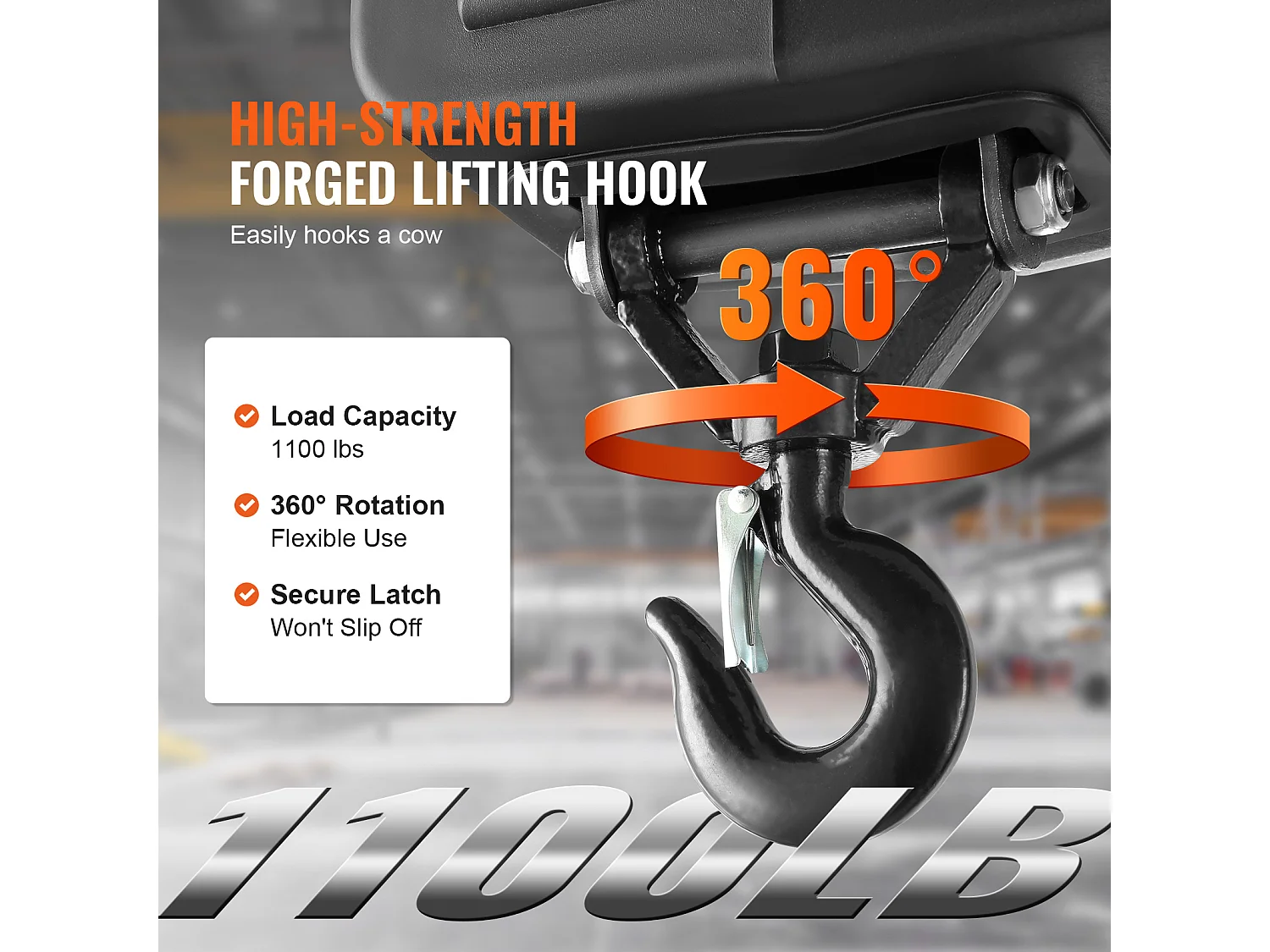 Treuil Électrique, SucceBuy Treuil Électrique Portatif 2 en 1, 1 100 lb avec Télécommande Sans Fil