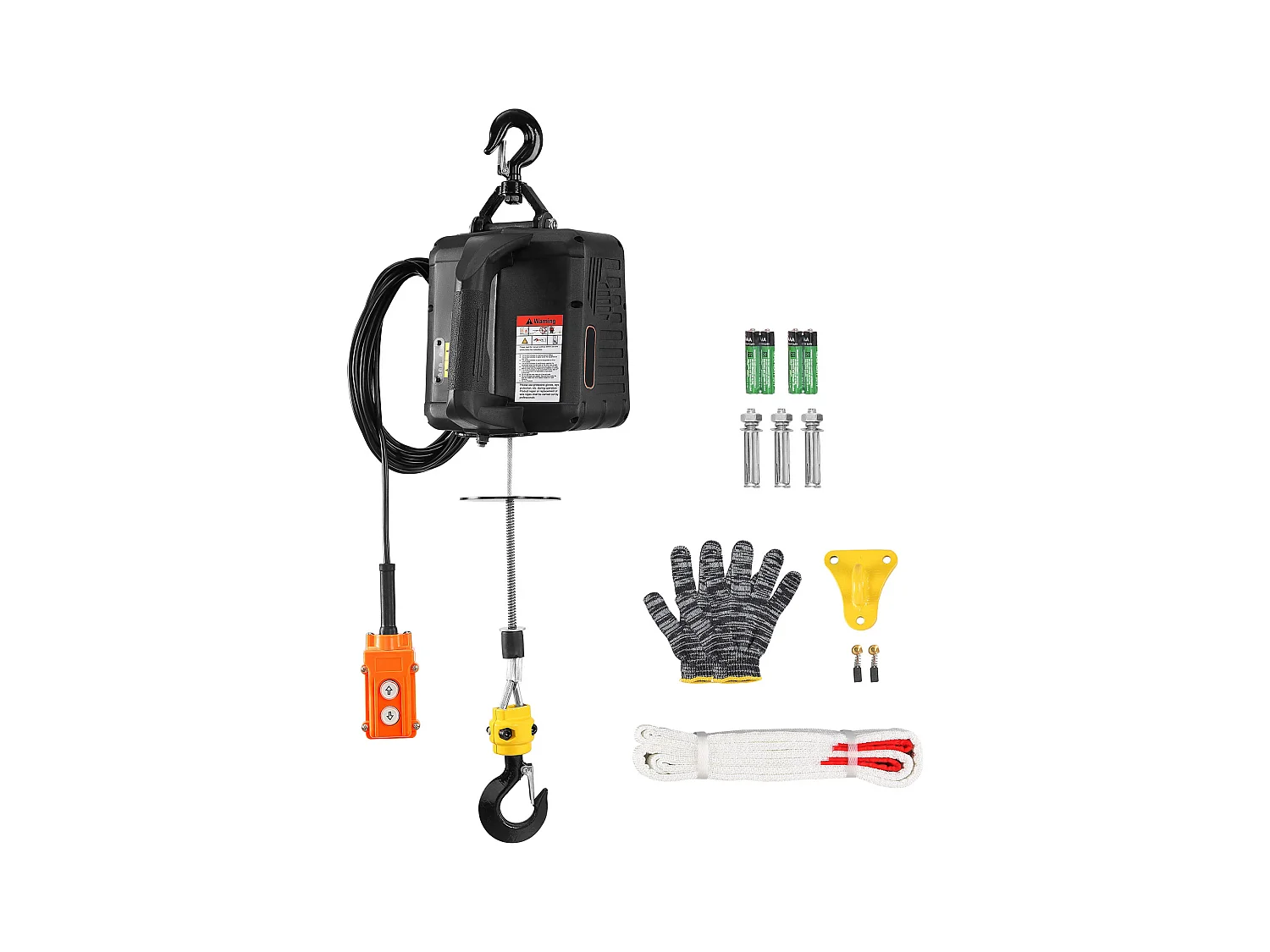 Treuil Électrique, SucceBuy Palan Électrique Portatif 2 en 1, 1 100 lb, Télécommande Filaire