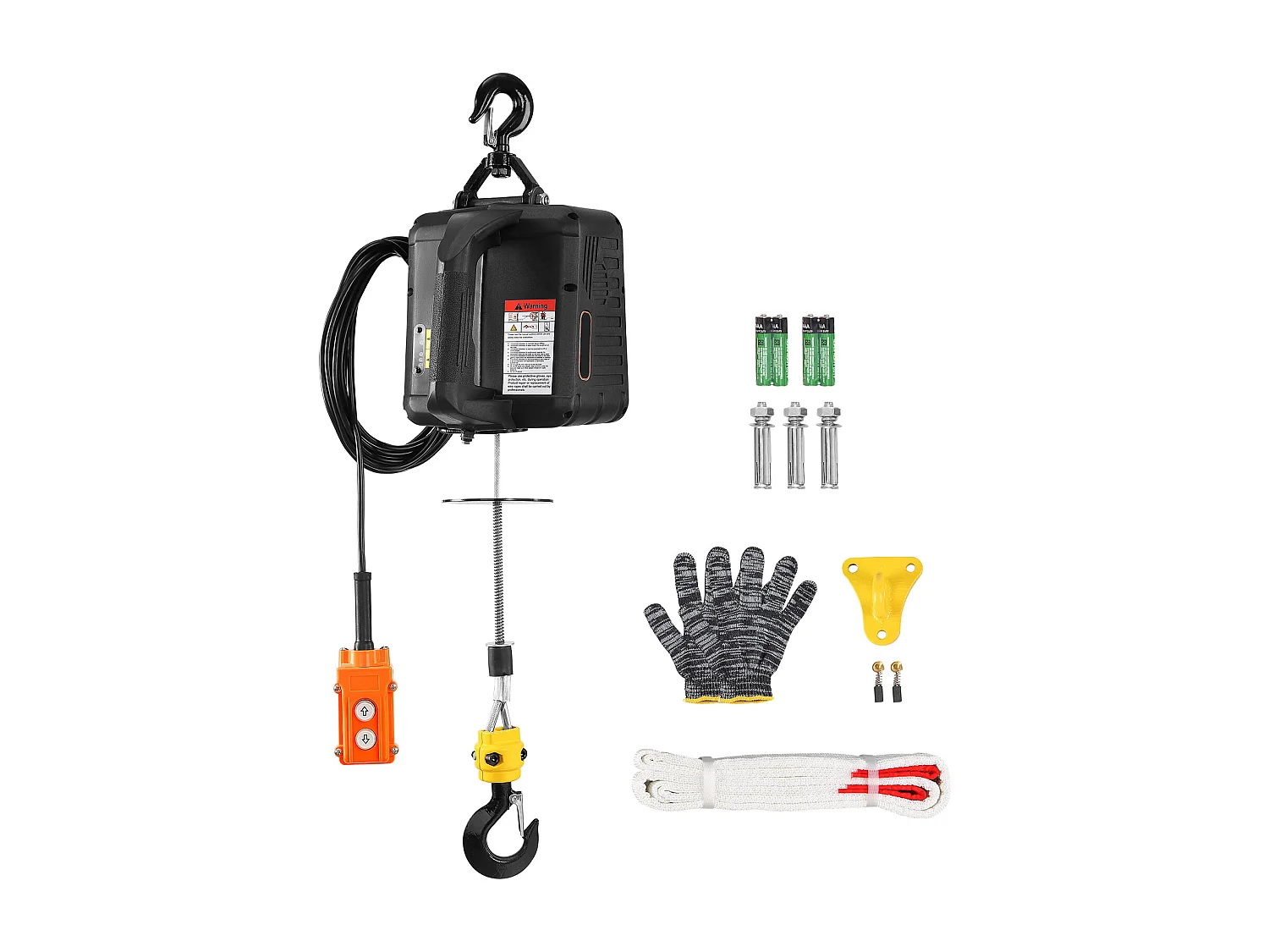 Treuil Électrique, SucceBuy Palan Électrique Portatif 2 en 1, 1 100 lb, Télécommande Filaire