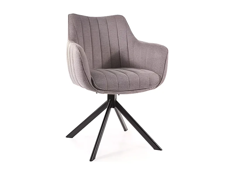 Chaise Azalea / Housse en tissu / Rotation à 180 degrés /Gris