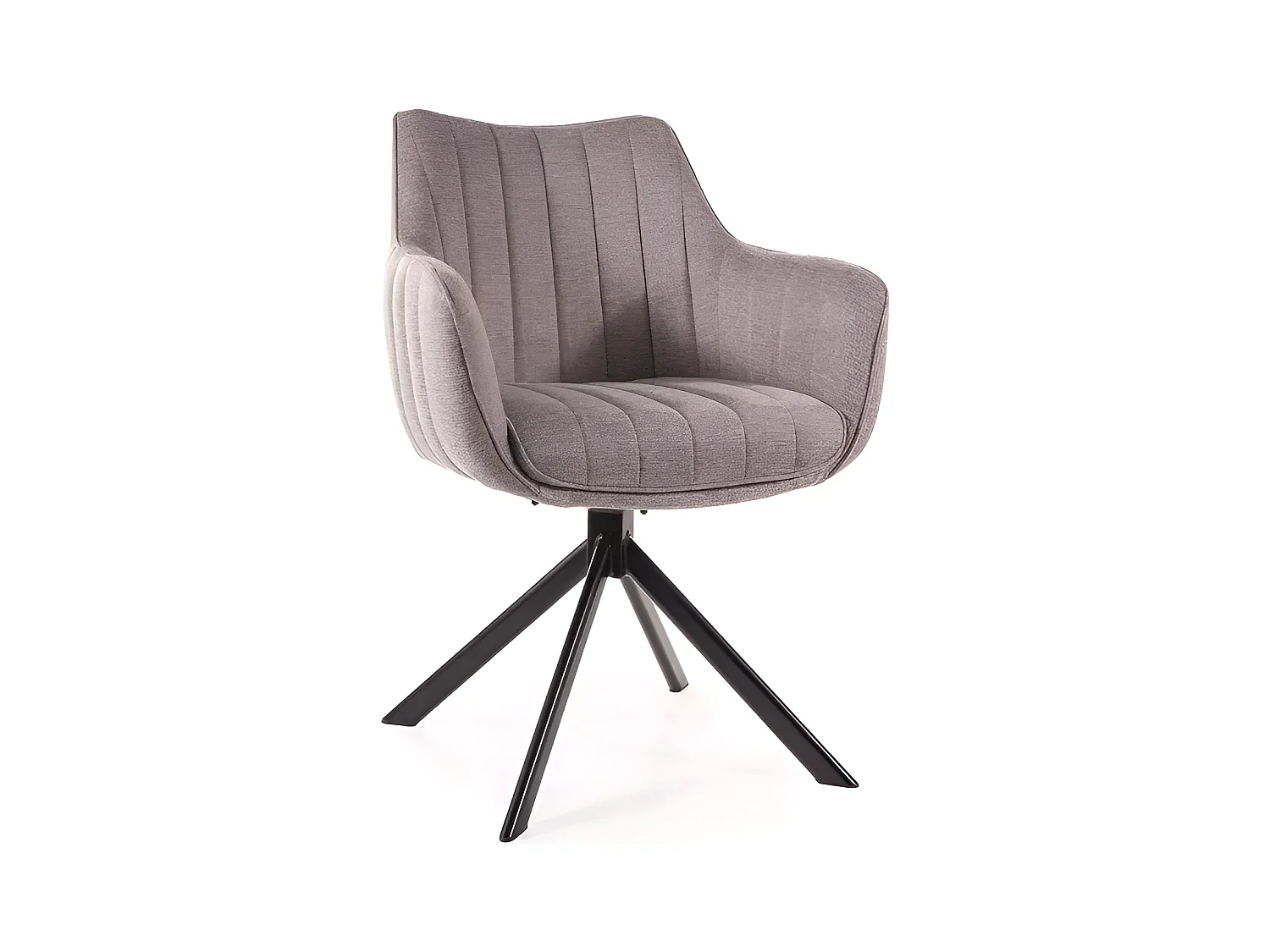 Stuhl Azalea/Stoffbezug-Gewebe/Rotation180-Grad/Grau