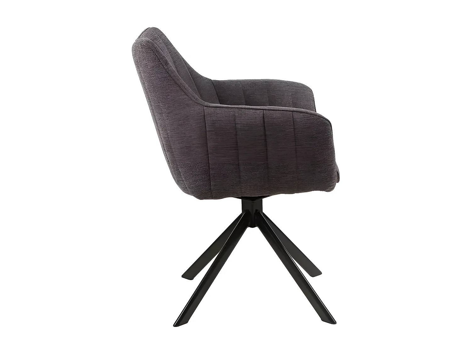 Stuhl Azalea/Stoffbezug-Gewebe/Rotation180-Grad/Anthrazit