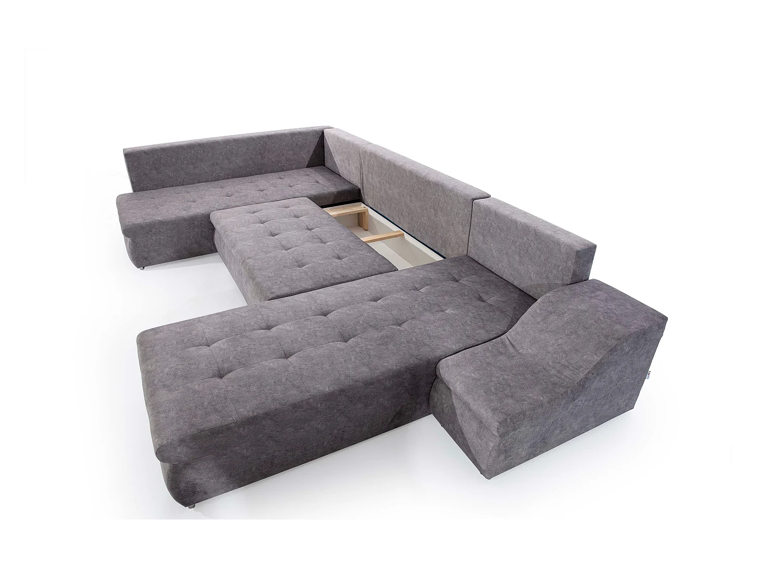 Ecksofa Marango UR/Stoffbezug/Schwarz