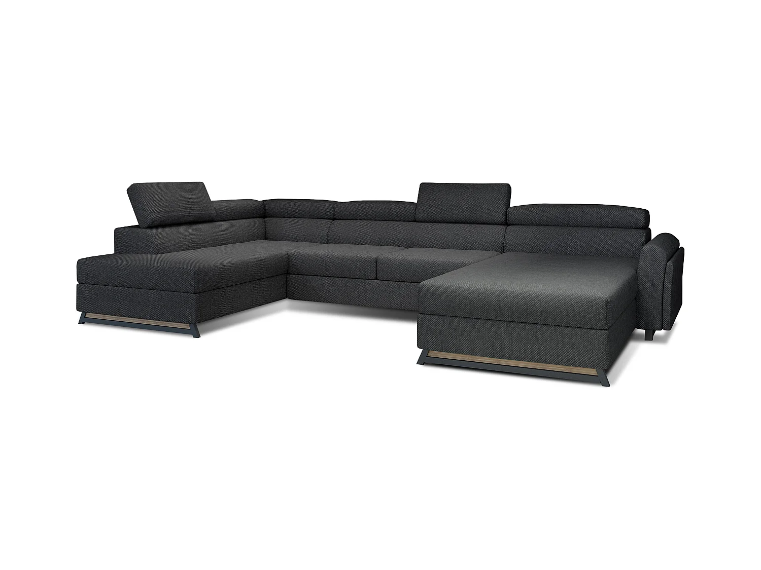 Ecksofa Silvy UL/Stoffbezug/Anthrazit