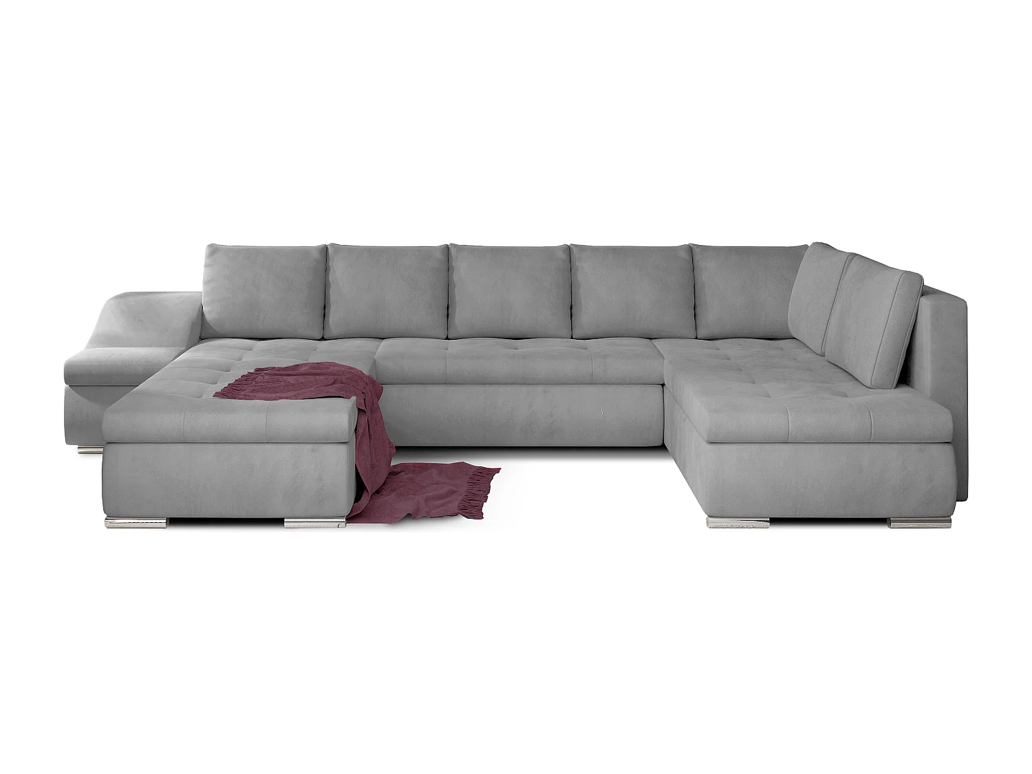 Ecksofa Marango UL/Stoffbezug/Grau