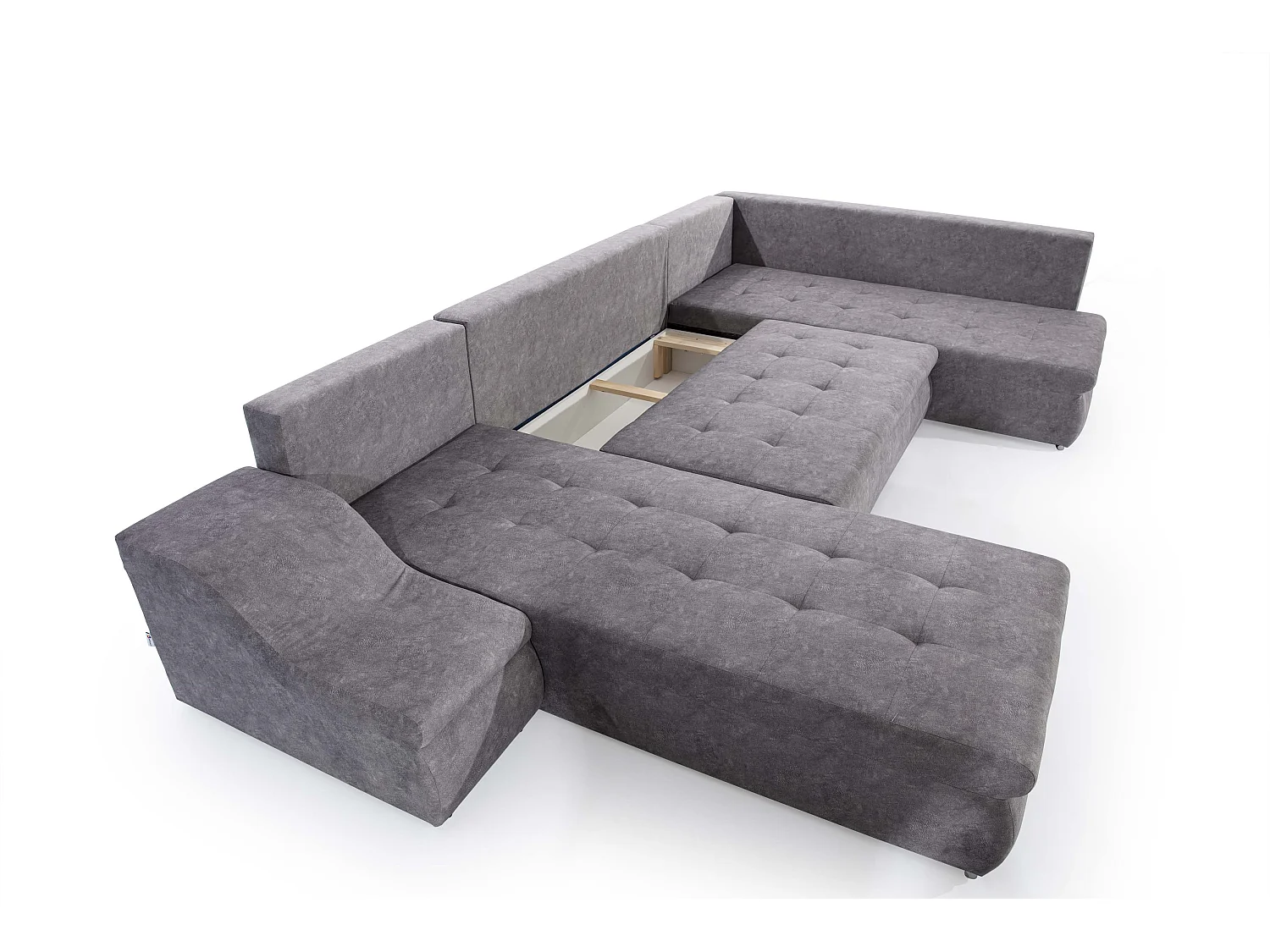 Ecksofa Marango UL/Stoffbezug/Weiss