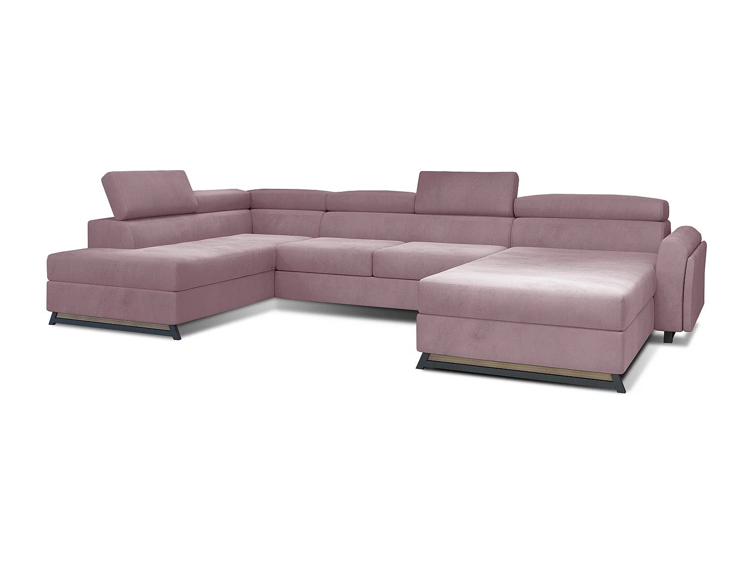Ecksofa Silvy UL/Stoffbezug/Pink
