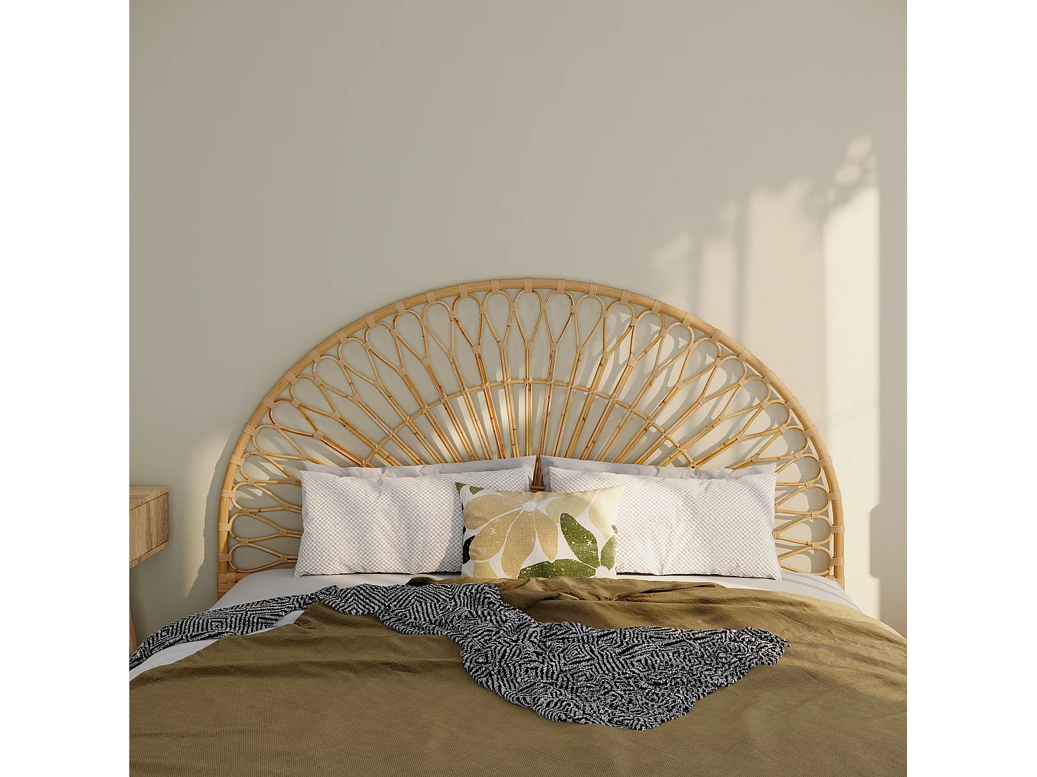 Tête de lit 180 cm en rotin naturel - Bahia