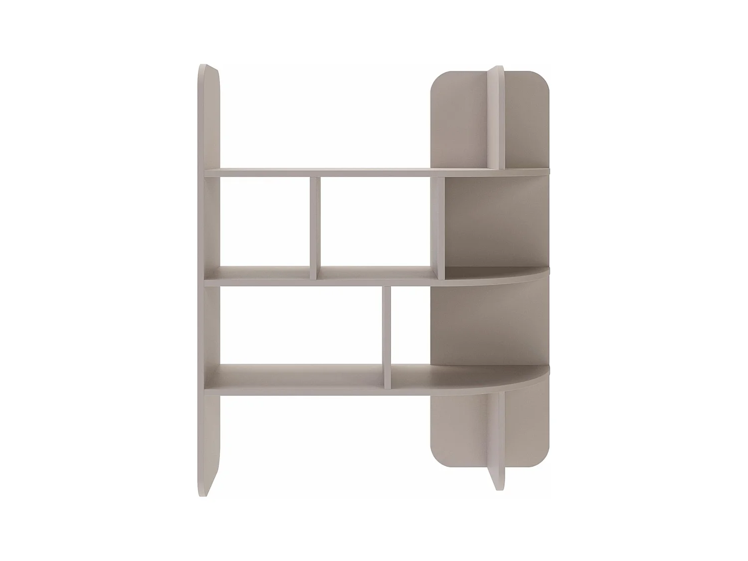 Bibliothèque basse avec niches ouvertes – 120 cm – beige – CONTLE