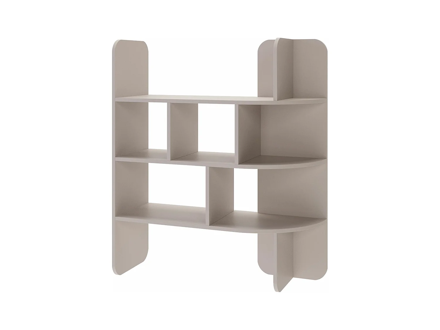 Bibliothèque basse avec niches ouvertes – 120 cm – beige – CONTLE