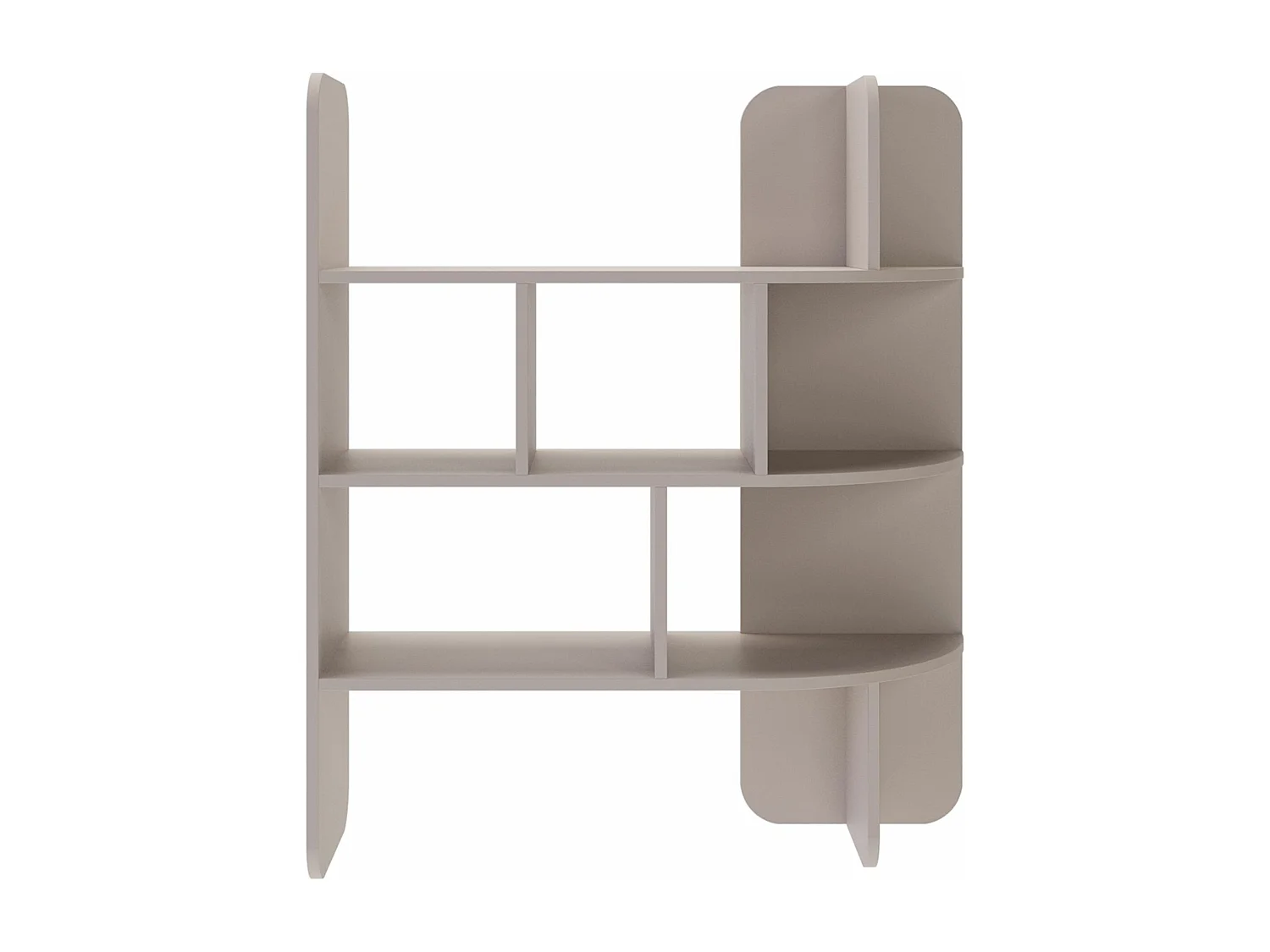 Bibliothèque basse avec niches ouvertes – 120 cm – beige – CONTLE