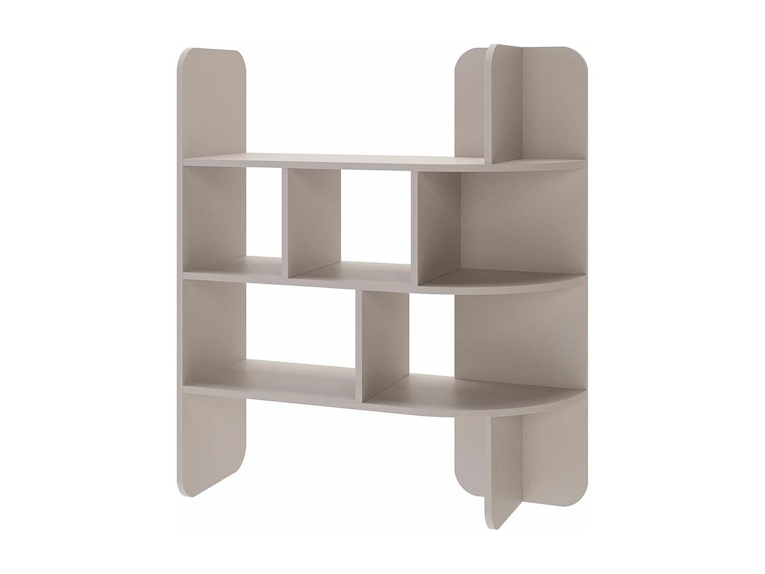 Bibliothèque basse avec niches ouvertes – 120 cm – beige – CONTLE