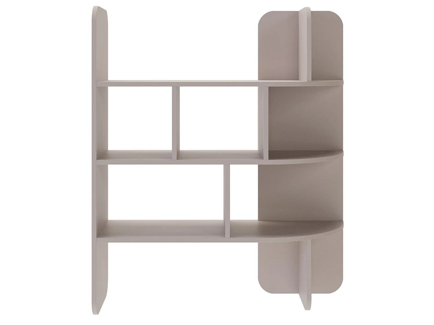 Bibliothèque basse avec niches ouvertes – 120 cm – beige – CONTLE