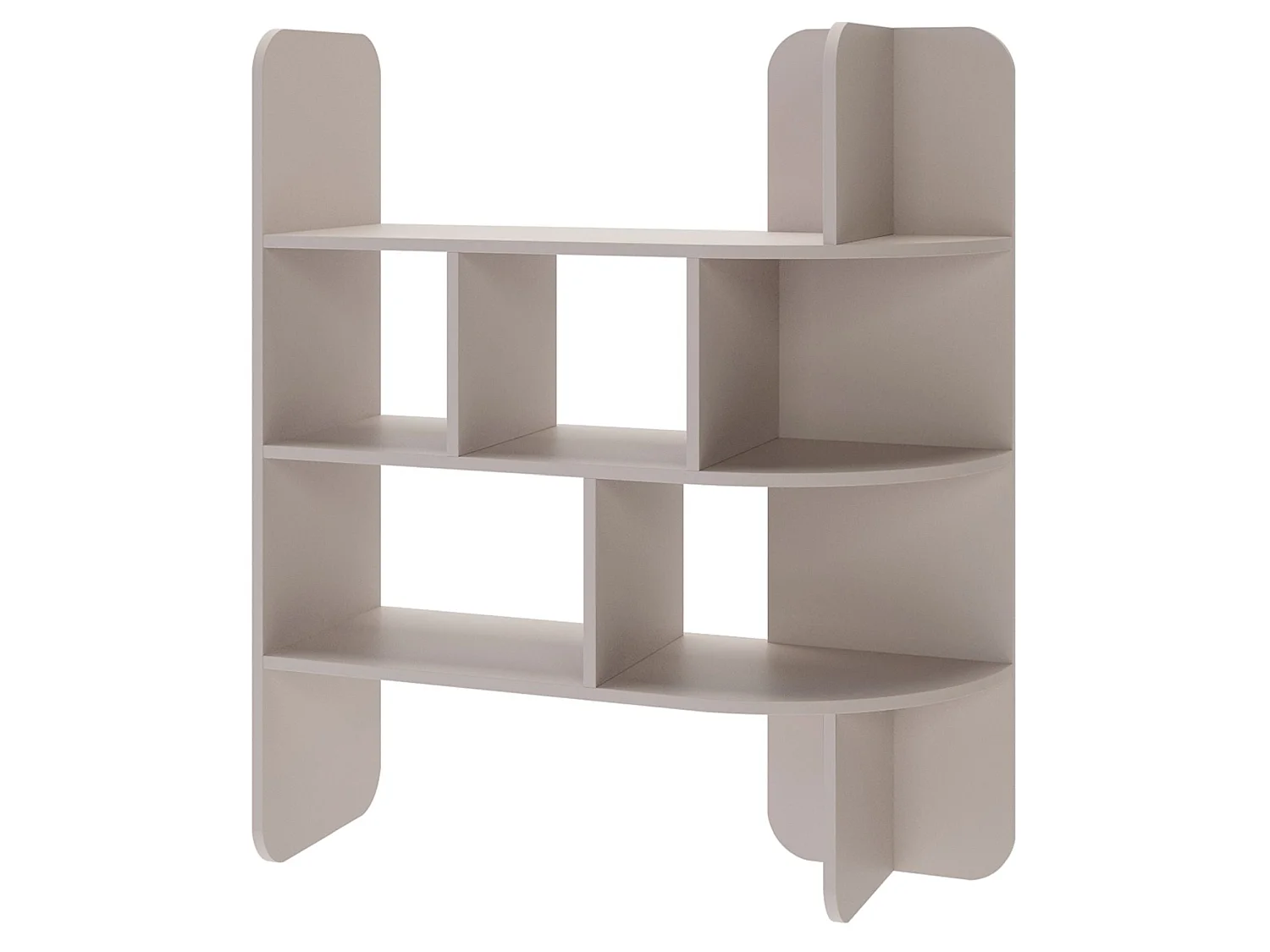 Bibliothèque basse avec niches ouvertes – 120 cm – beige – CONTLE