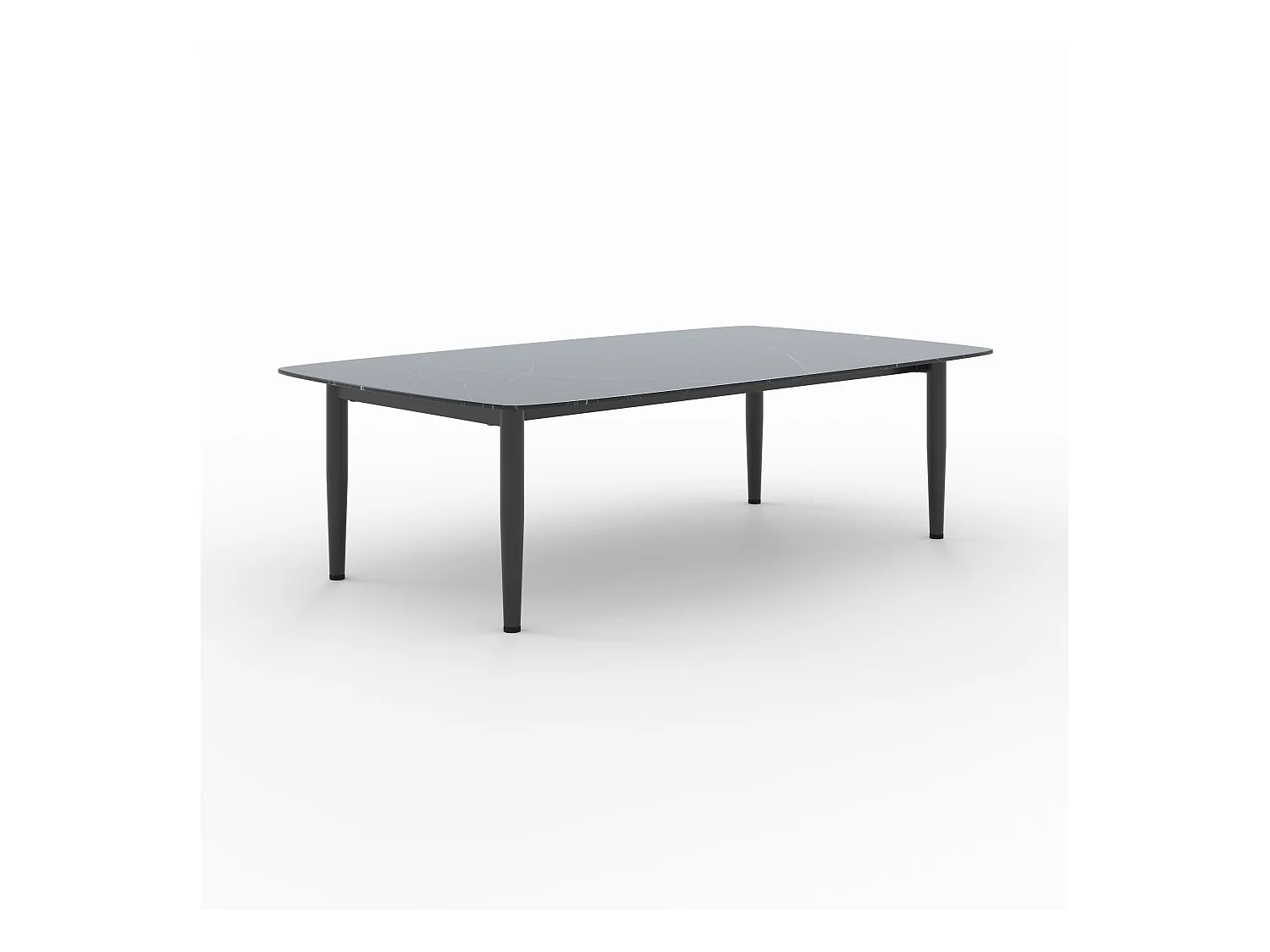 Tavolino da giardino in vetro effetto marmo - Wilo