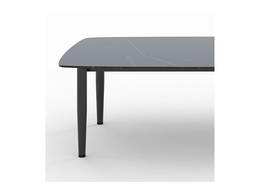 Tavolino da giardino in vetro effetto marmo - Wilo