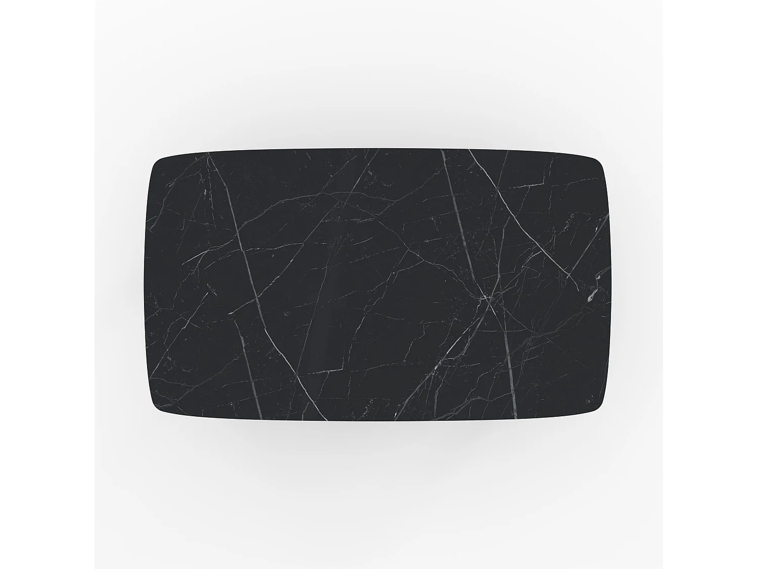 Mesa baja de jardín de vidrio efecto mármol - Wilo