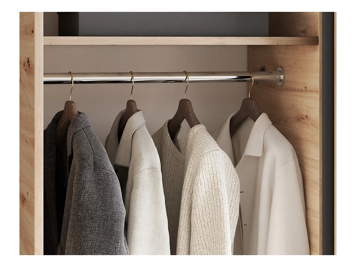 Armoire Platon (120 cm)/Portes coulissantes/Artisan