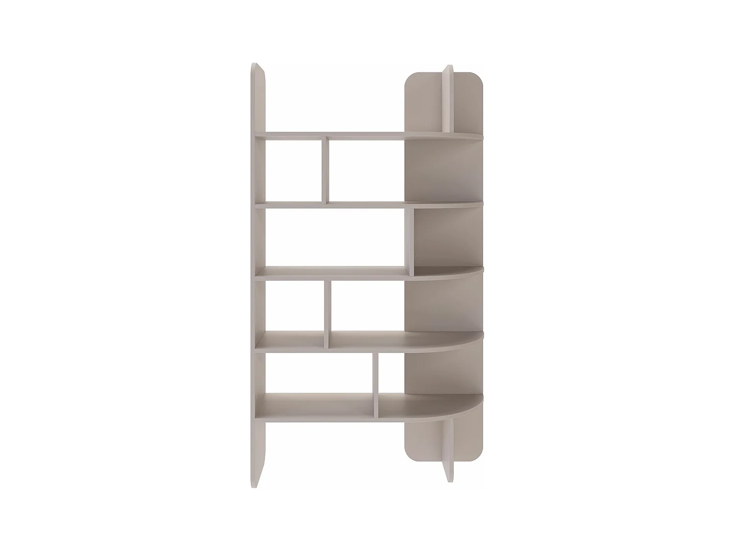 Bibliothèque haute avec niches ouvertes – 180 cm – beige – CONTLE
