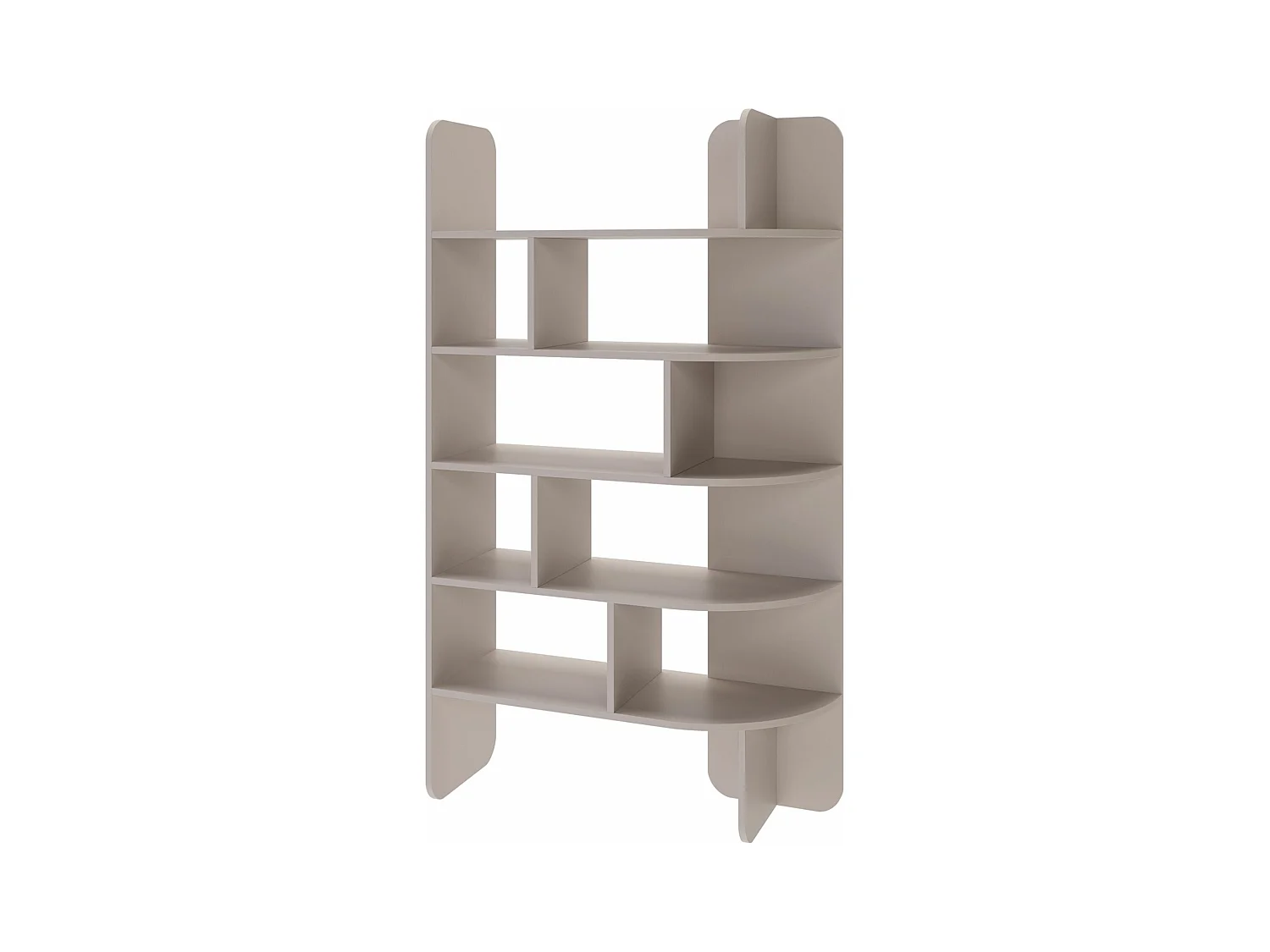Bibliothèque haute avec niches ouvertes – 180 cm – beige – CONTLE