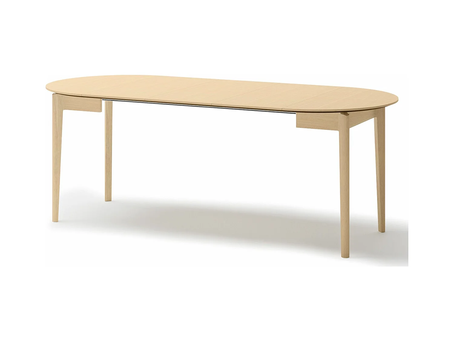 Ausziehtisch - Helle Eiche-Optik - 90–210x90 cm - PLOT