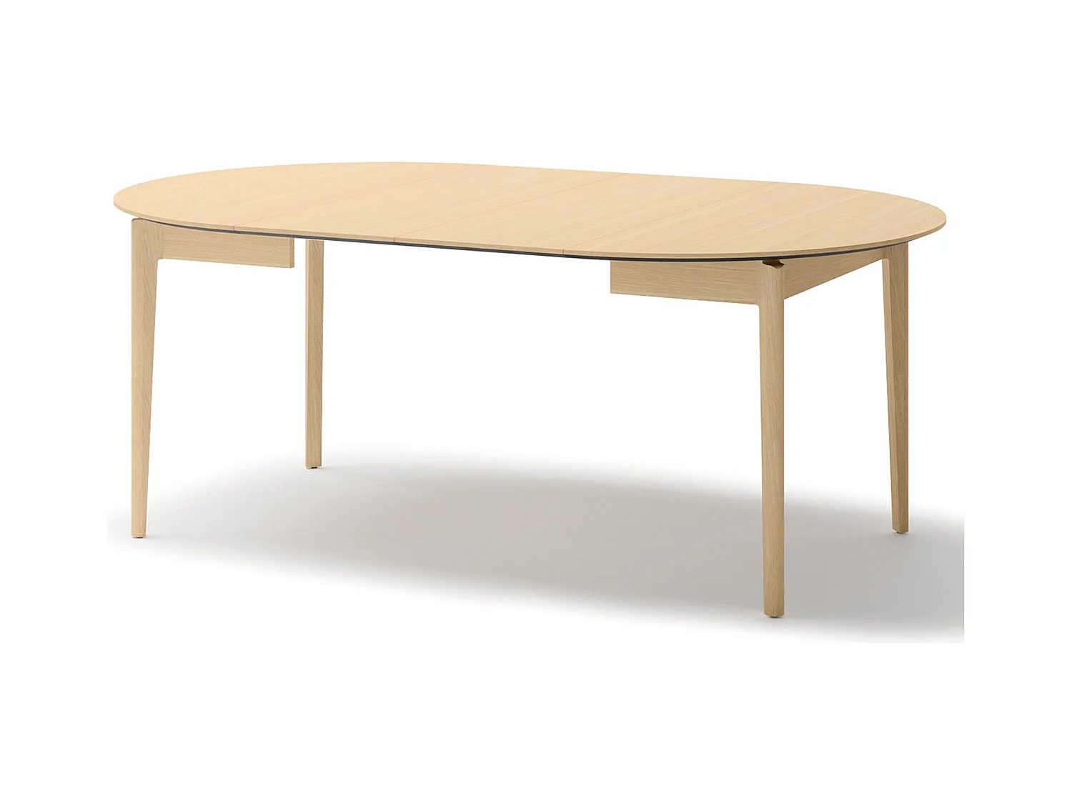 Ausziehtisch - Helle Eiche-Optik - 120–240 x 120 cm - PLOT