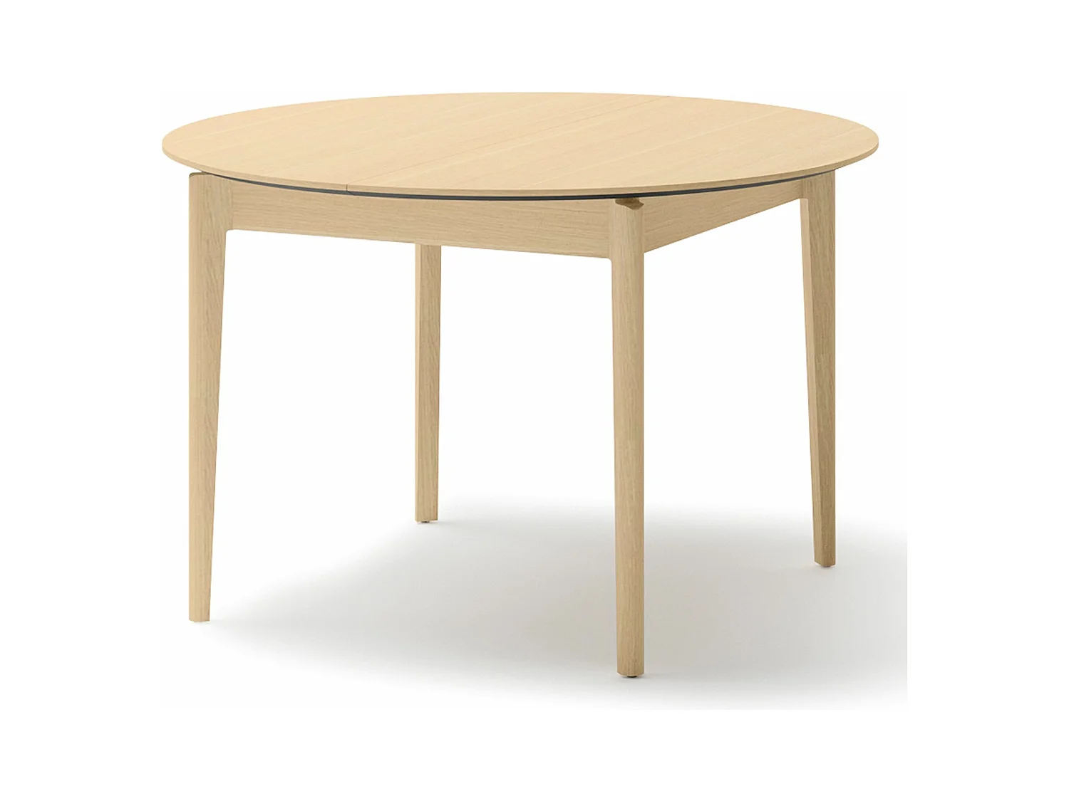 Ausziehtisch - Helle Eiche-Optik - 120–240 x 120 cm - PLOT