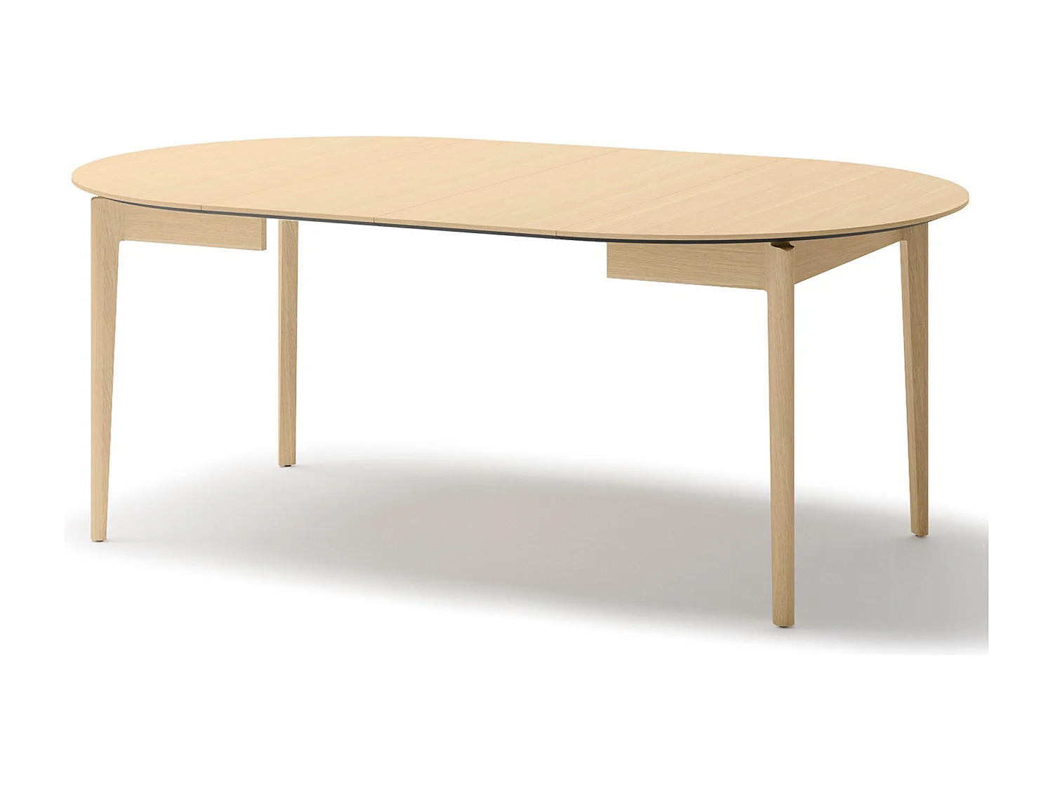 Table à manger extensible – Chêne clair – 120x240x120 cm – PLOT