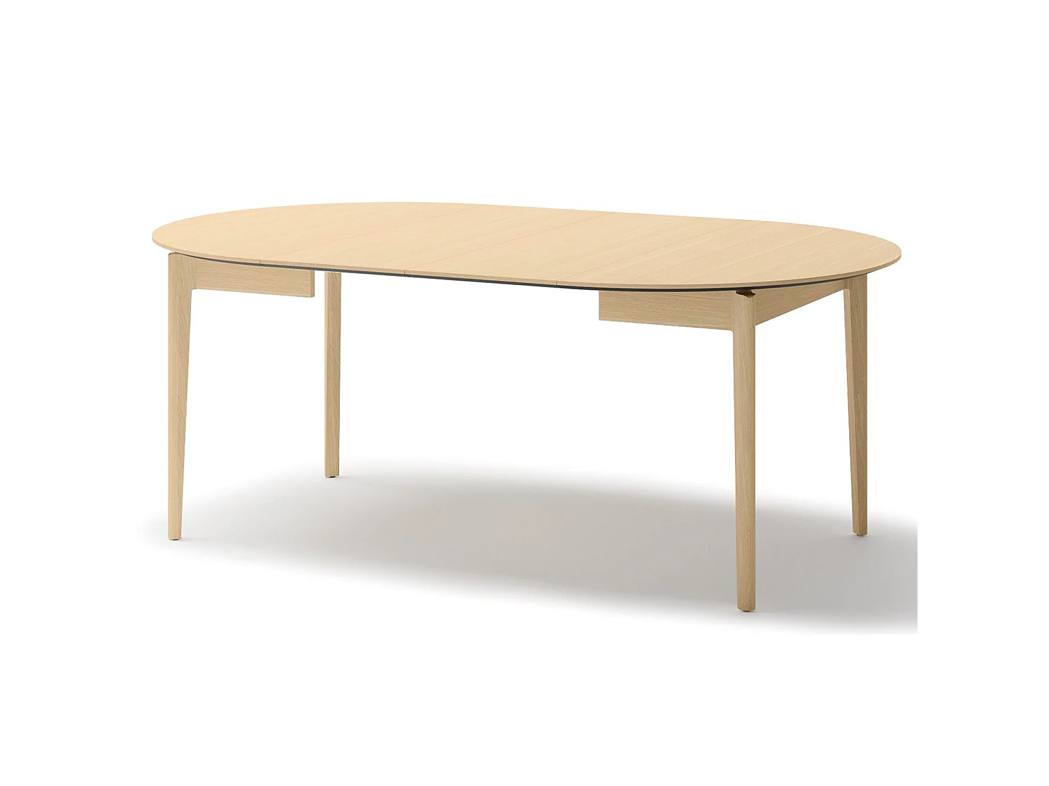 Table à manger extensible – Chêne clair – 120x240x120 cm – PLOT