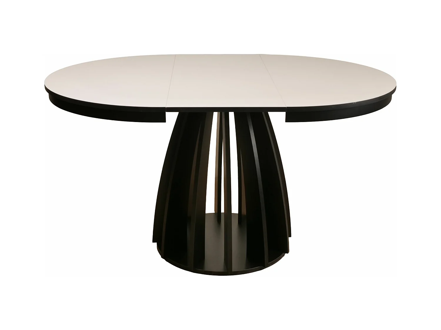 Ausziehtisch - Greige/Schwarz - 100–140x100 cm - DICIFFY