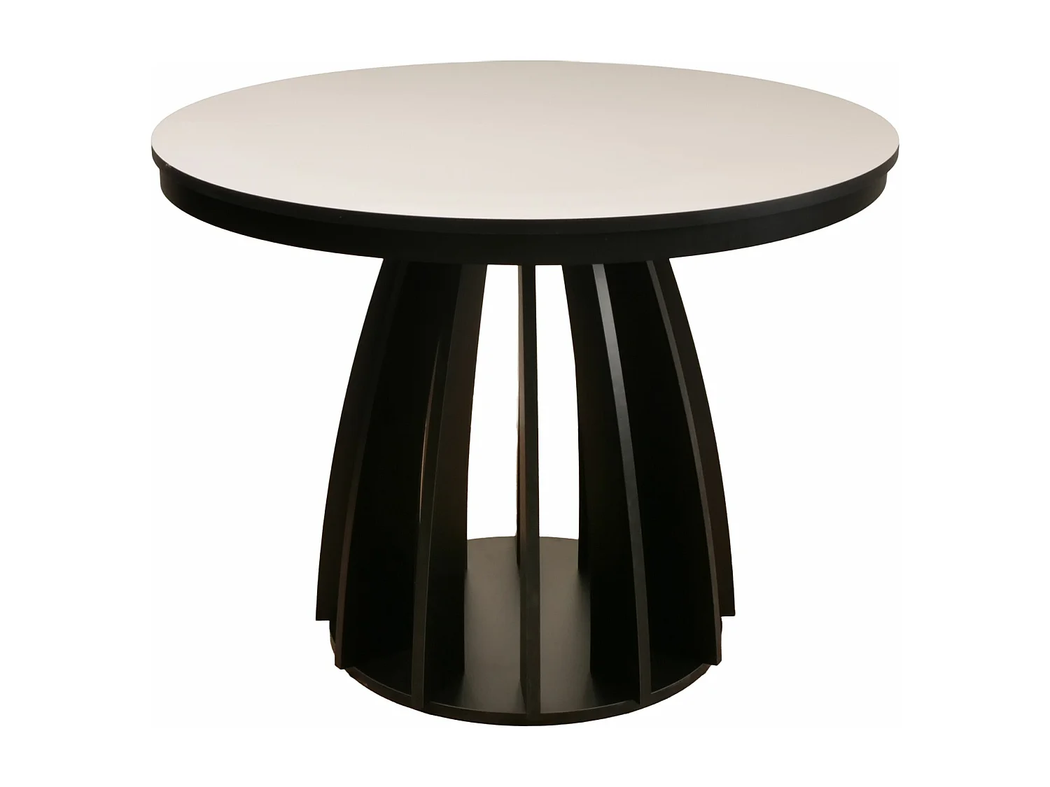 Table à manger extensible – Greige avec structure noire – 100x140x100 cm – DICIFFY