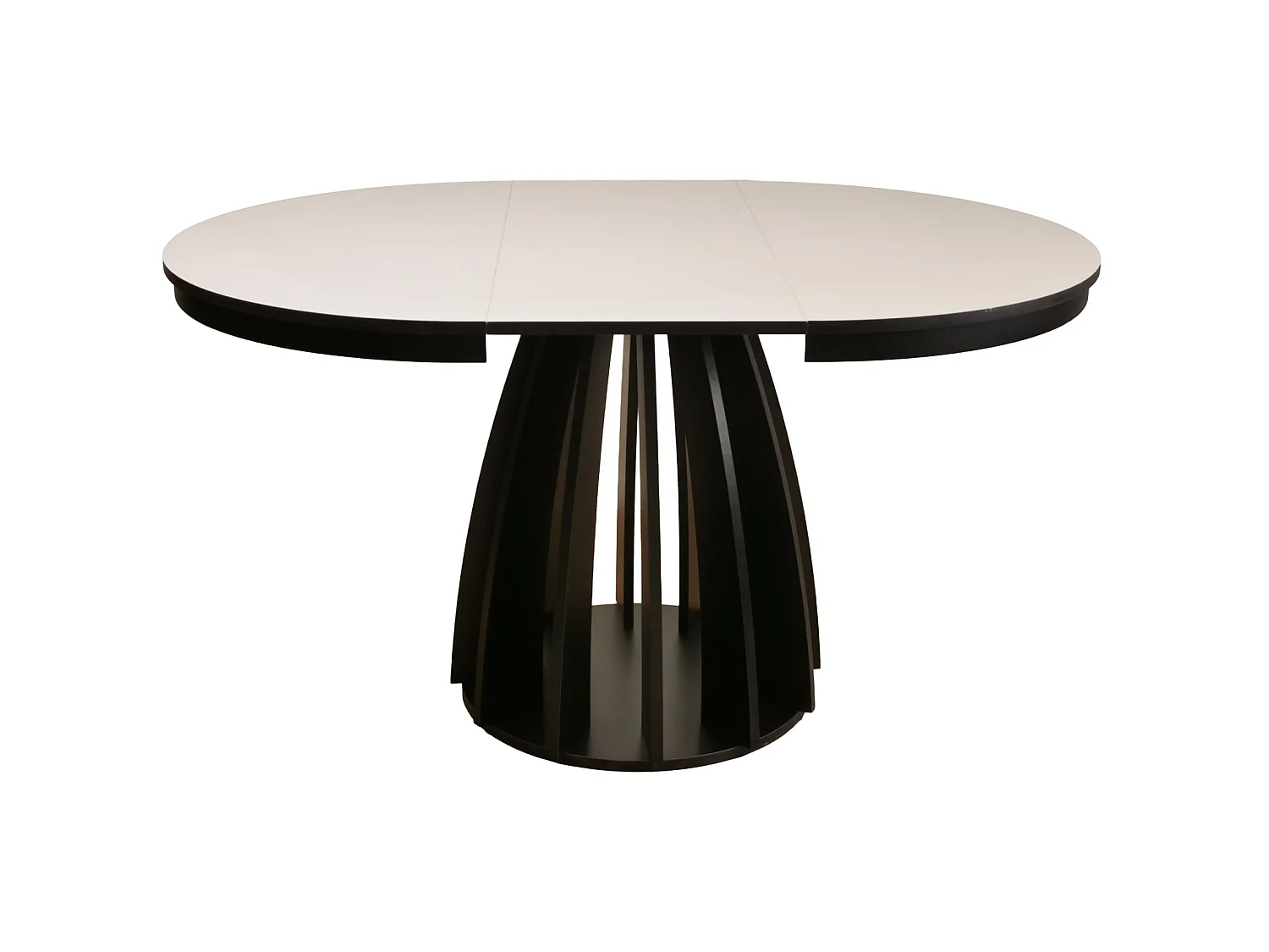 Table à manger extensible – Greige avec structure noire – 100x140x100 cm – DICIFFY