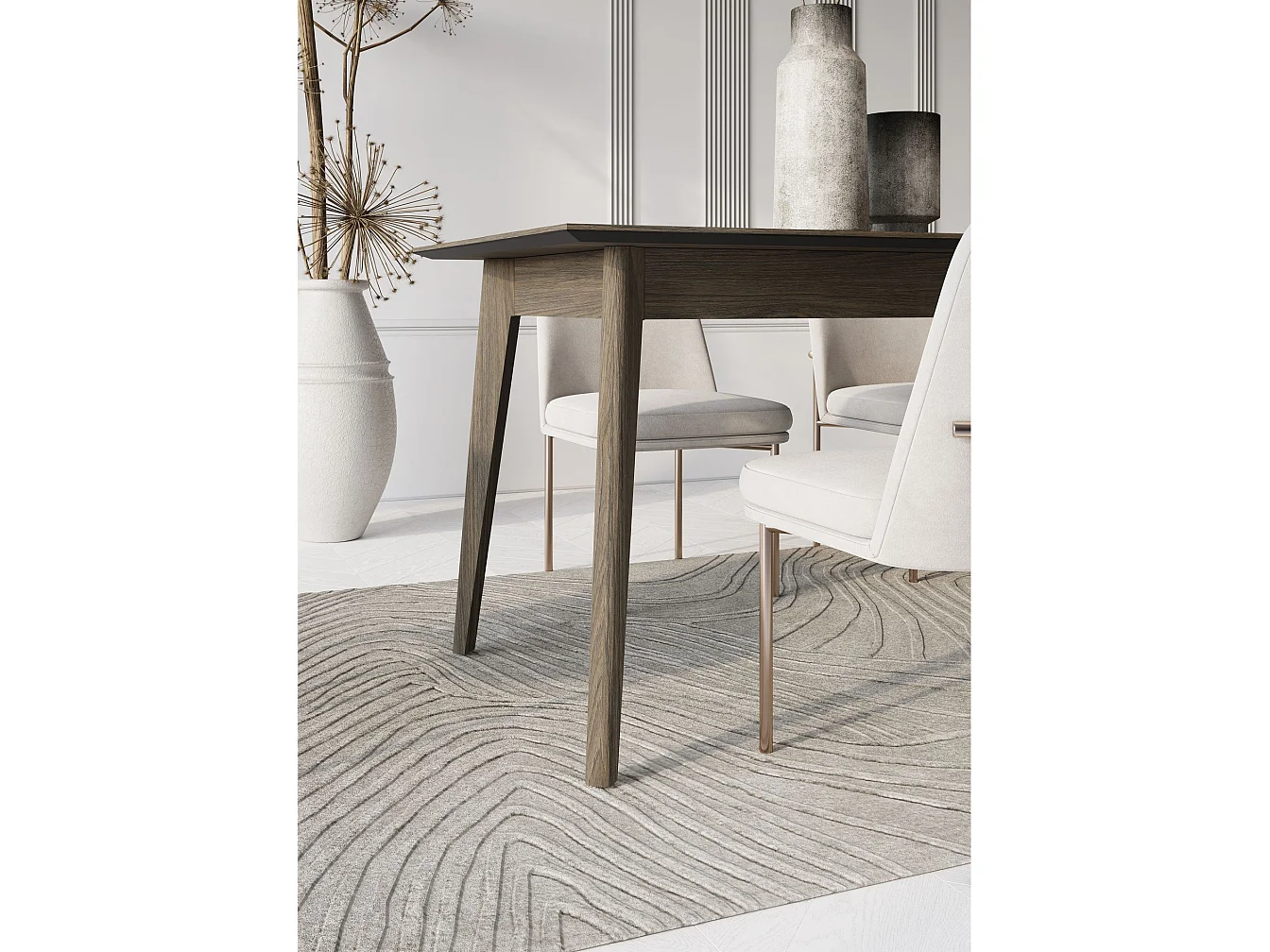 Uitschuifbare eettafel – Donker eiken – 145x220x85 cm – PLOT