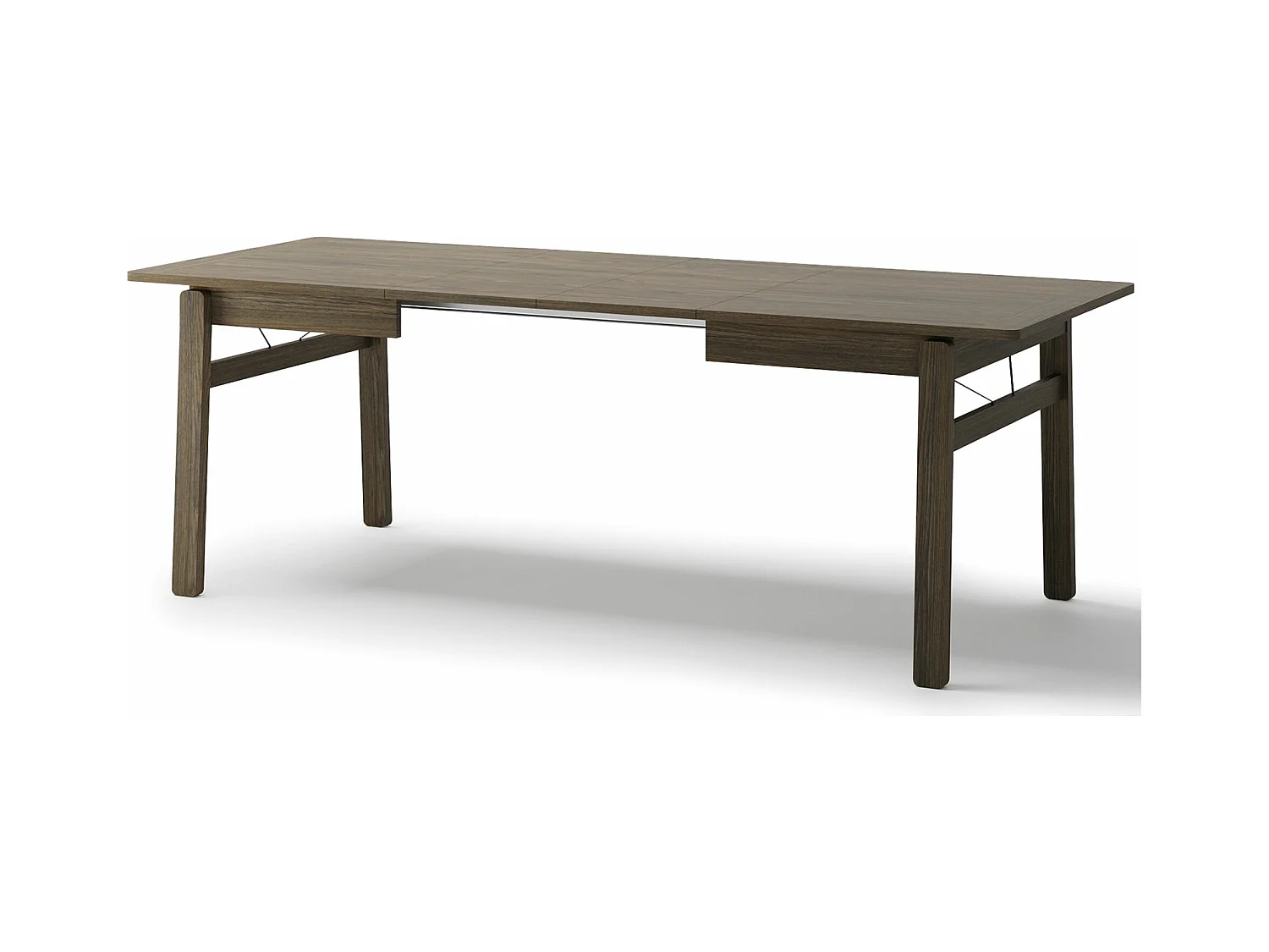 Uitschuifbare eettafel – Donker eiken – 149x269x85 cm – PLOT