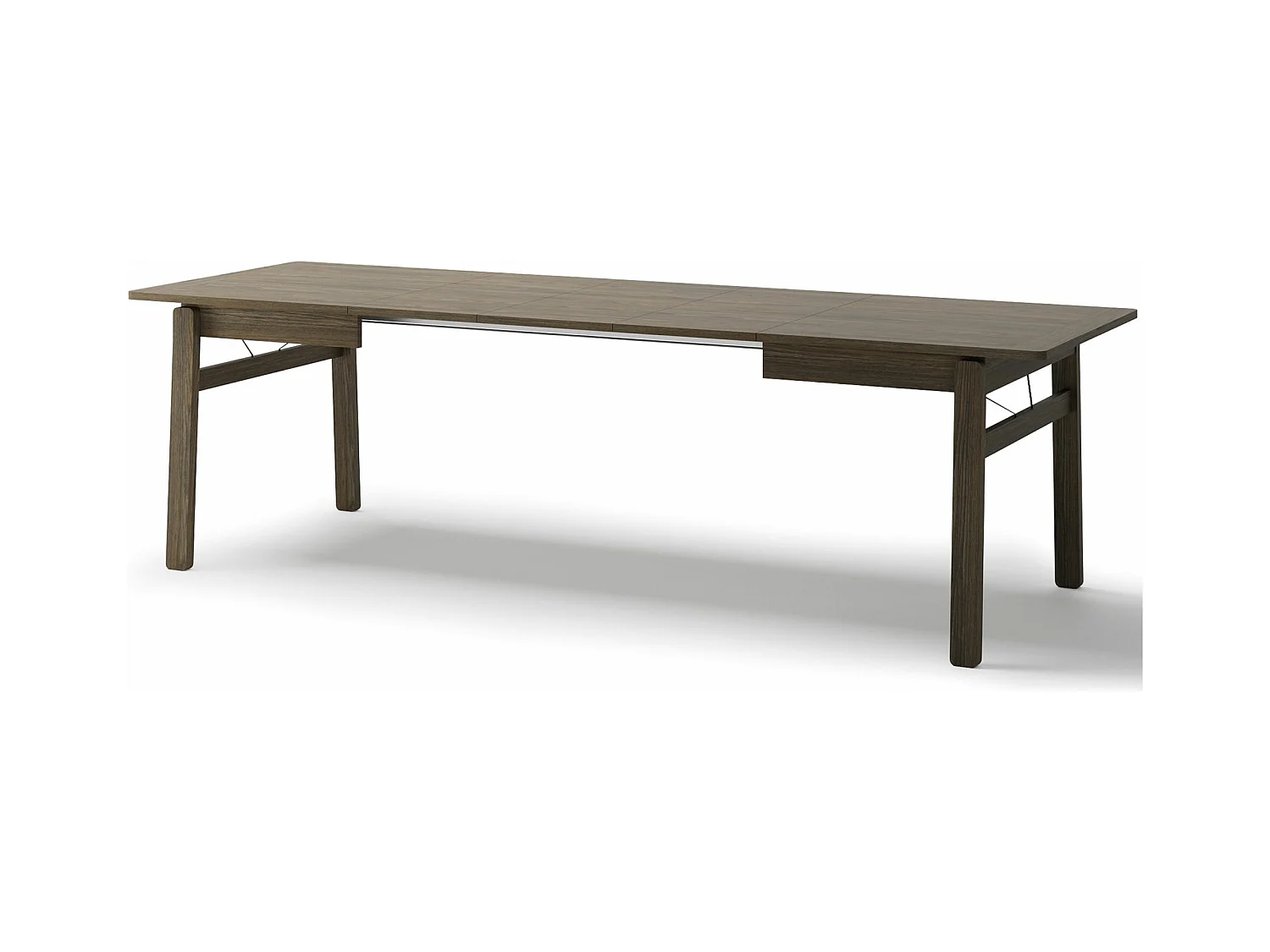 Uitschuifbare eettafel – Donker eiken – 149x269x85 cm – PLOT