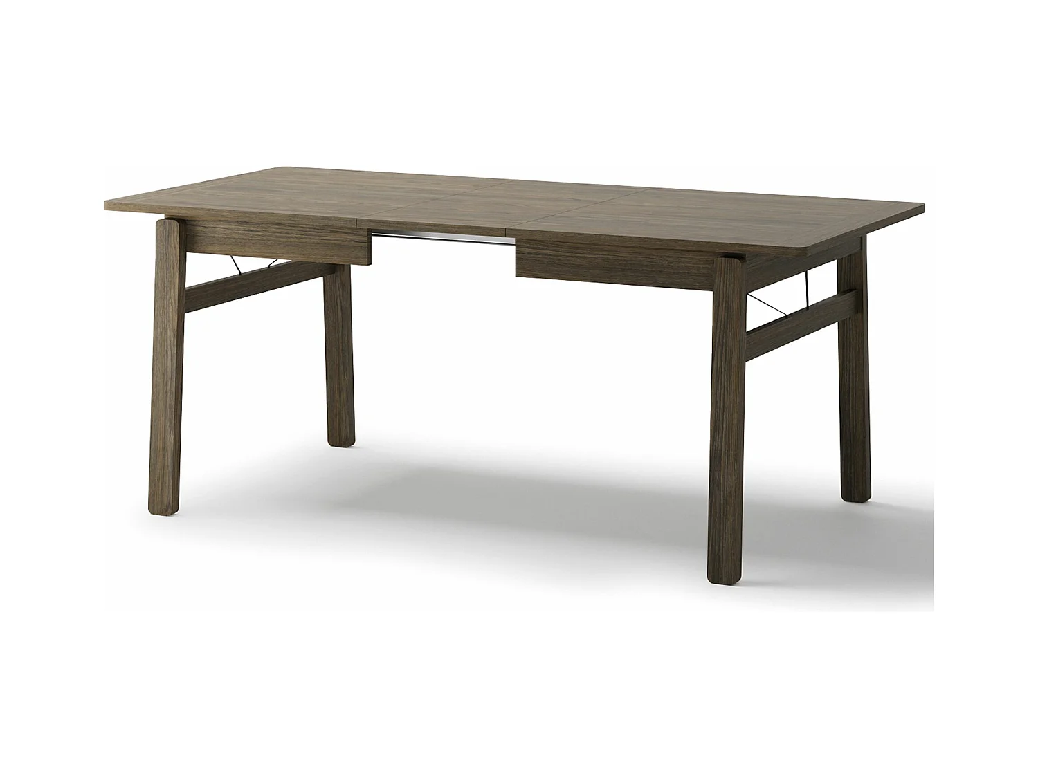 Uitschuifbare eettafel – Donker eiken – 149x269x85 cm – PLOT